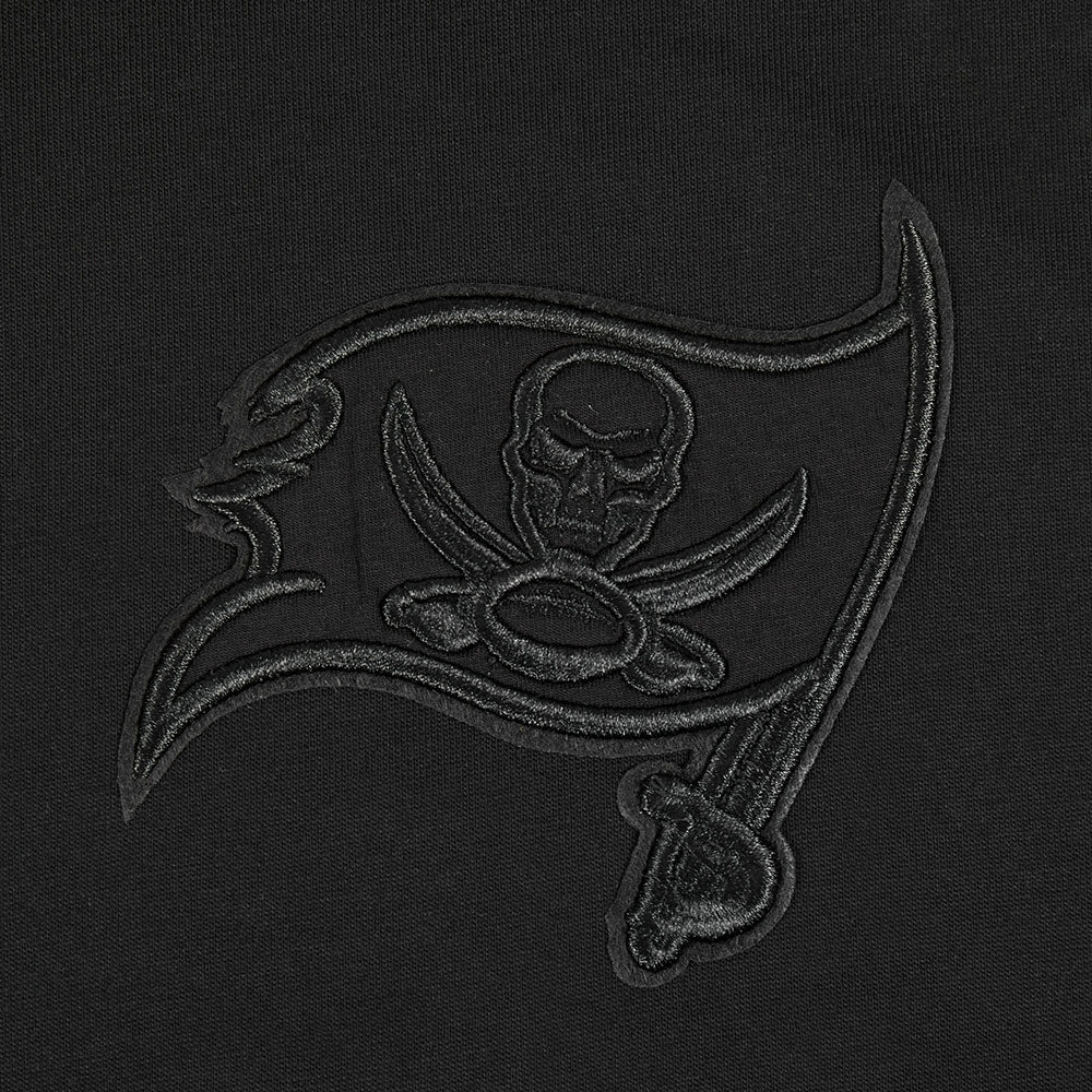NFL TAMPA BAY BUCCANEERS NEUTRAL MEN'S COTTON JERSEY DROP SHOULDER TEE (BLACK)