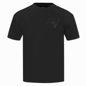 NFL TAMPA BAY BUCCANEERS NEUTRAL MEN'S COTTON JERSEY DROP SHOULDER TEE (BLACK)