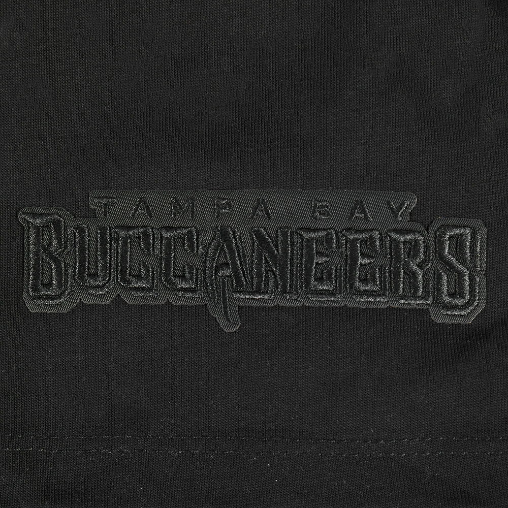 NFL TAMPA BAY BUCCANEERS NEUTRAL MEN'S COTTON JERSEY DROP SHOULDER TEE (BLACK)