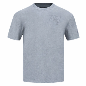 NFL TAMPA BAY BUCCANEERS NEUTRAL MEN'S COTTON JERSEY DROP SHOULDER TEE (DARK HEATHER GRAY)