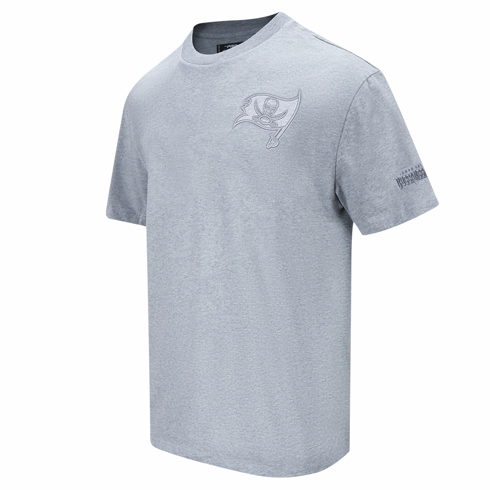 NFL TAMPA BAY BUCCANEERS NEUTRAL MEN'S COTTON JERSEY DROP SHOULDER TEE (DARK HEATHER GRAY)