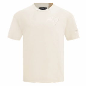 NFL TAMPA BAY BUCCANEERS NEUTRAL MEN'S COTTON JERSEY DROP SHOULDER TEE (EGGSHELL)