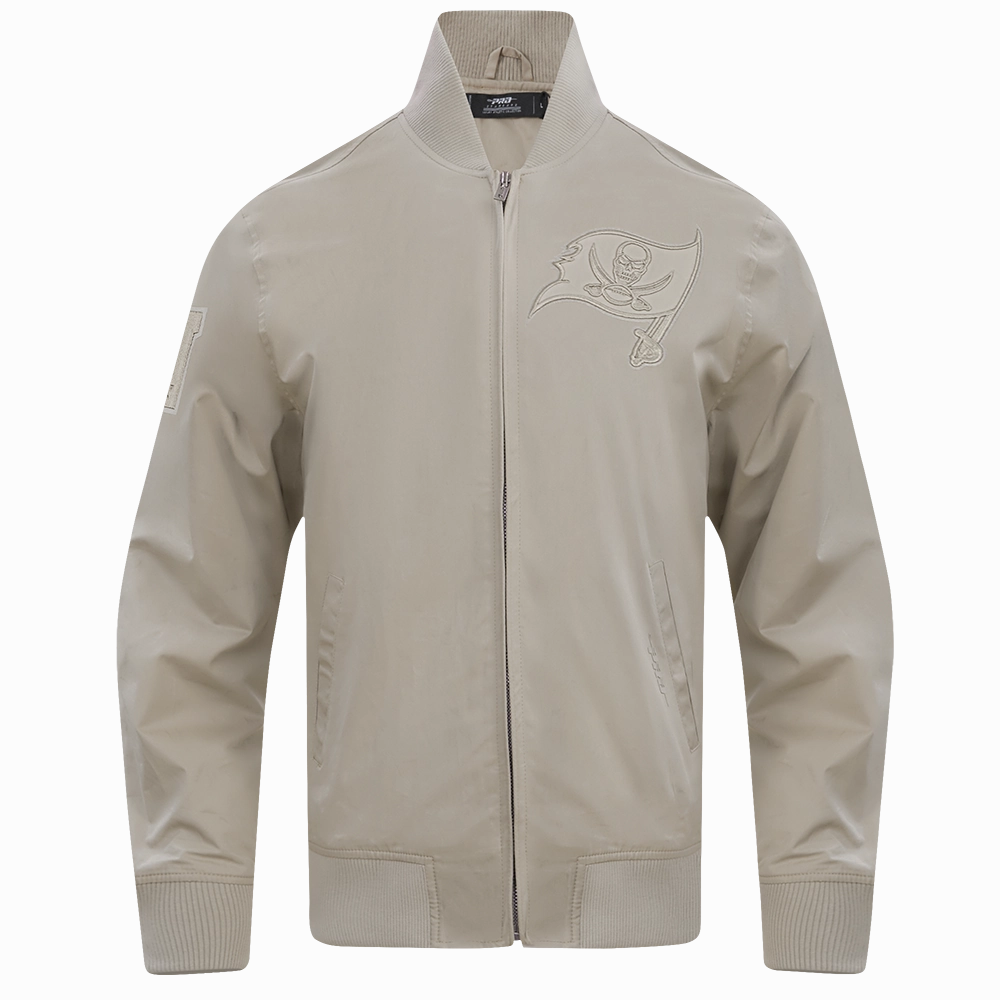 NFL TAMPA BAY BUCCANEERS NEUTRAL MEN'S TWILL JACKET (TAUPE)