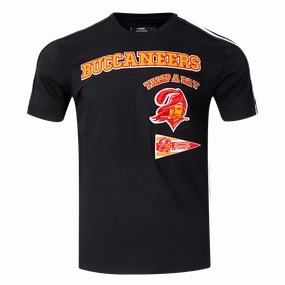 NFL TAMPA BAY BUCCANEERS RETRO CLASSIC MEN'S STRIPED TEE (BLACK)