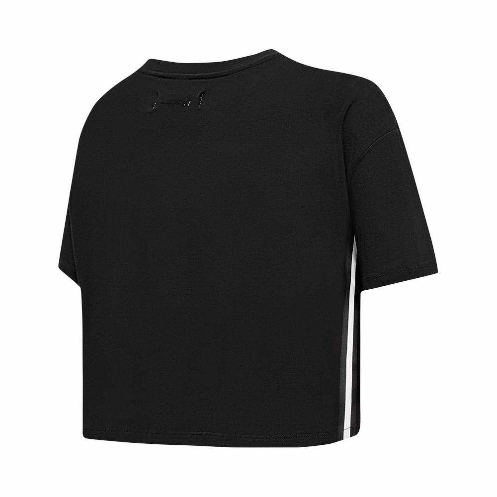 NFL TAMPA BAY BUCCANEERS RETRO CLASSIC WOMEN'S BOXY TEE (BLACK)