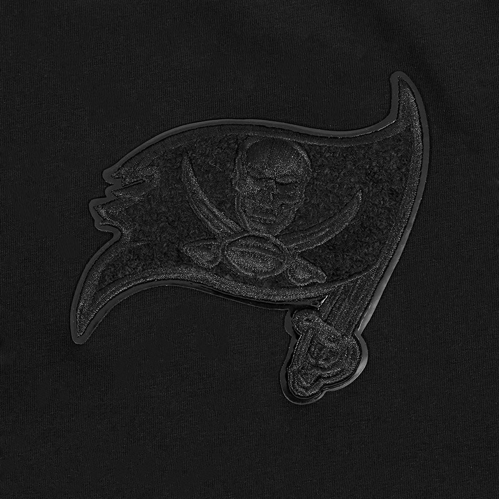 NFL TAMPA BAY BUCCANEERS TRIPLE BLACK WOMEN'S SINGLE JERSEY BOXY TEE (TRIPLE BLACK WOMEN'S)