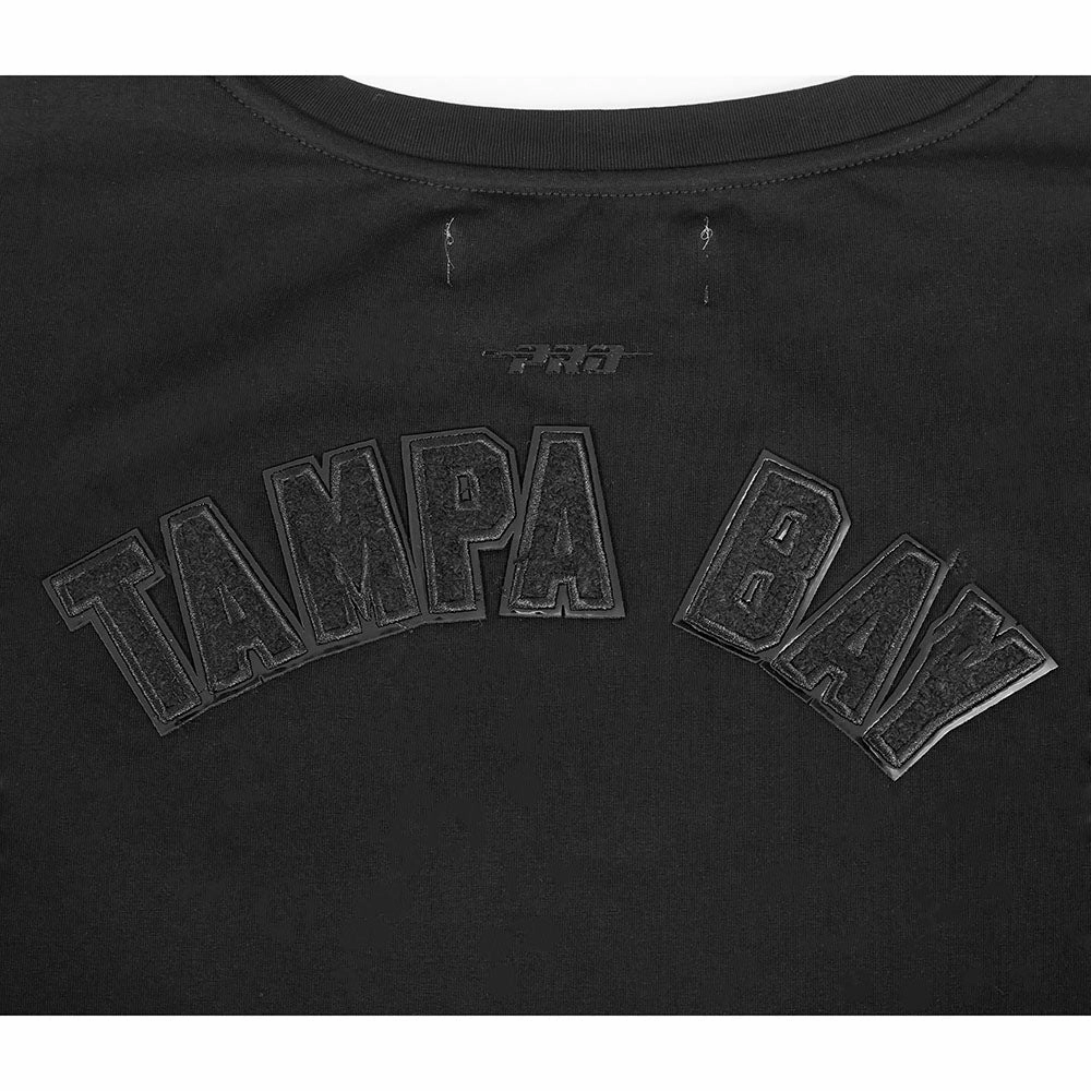 NFL TAMPA BAY BUCCANEERS TRIPLE BLACK WOMEN'S SINGLE JERSEY BOXY TEE (TRIPLE BLACK WOMEN'S)