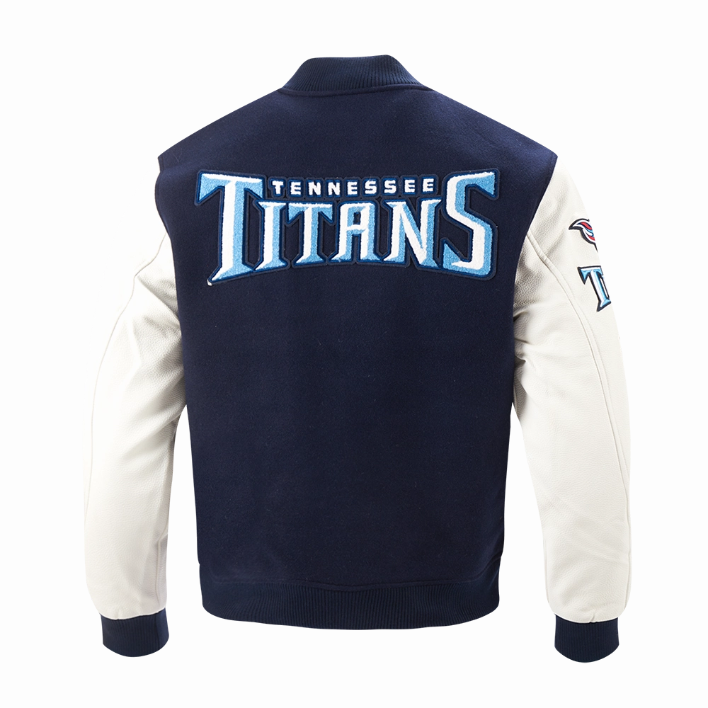 NFL TENNESSEE TITANS CLASSIC WOOL MEN'S VARSITY JACKET (MIDNIGHT NAVY/WHITE)