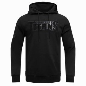 NFL TENNESSEE TITANS TRIPLE BLACK MEN'S DK PO HOODIE (TRIPLE BLACK MEN'S)