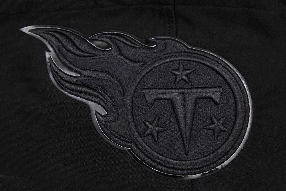 NFL TENNESSEE TITANS TRIPLE BLACK MEN'S DK PO HOODIE (TRIPLE BLACK MEN'S)