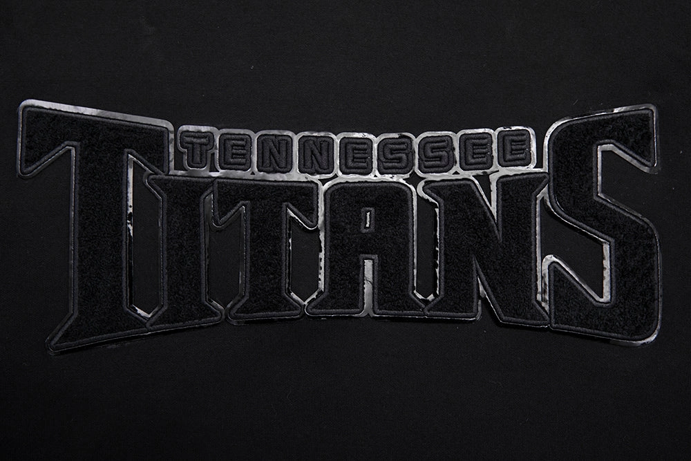 NFL TENNESSEE TITANS TRIPLE BLACK MEN'S DK PO HOODIE (TRIPLE BLACK MEN'S)