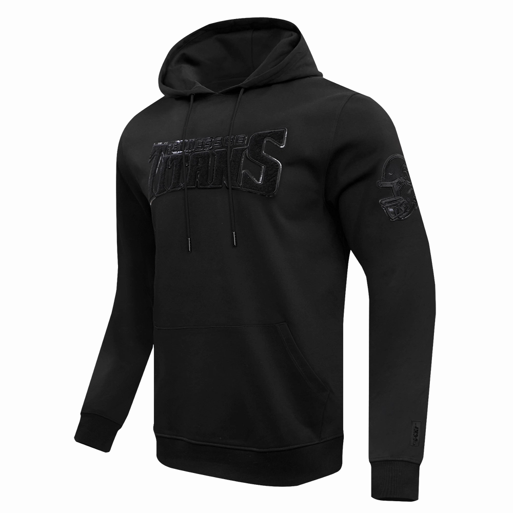 NFL TENNESSEE TITANS TRIPLE BLACK MEN'S DK PO HOODIE (TRIPLE BLACK MEN'S)
