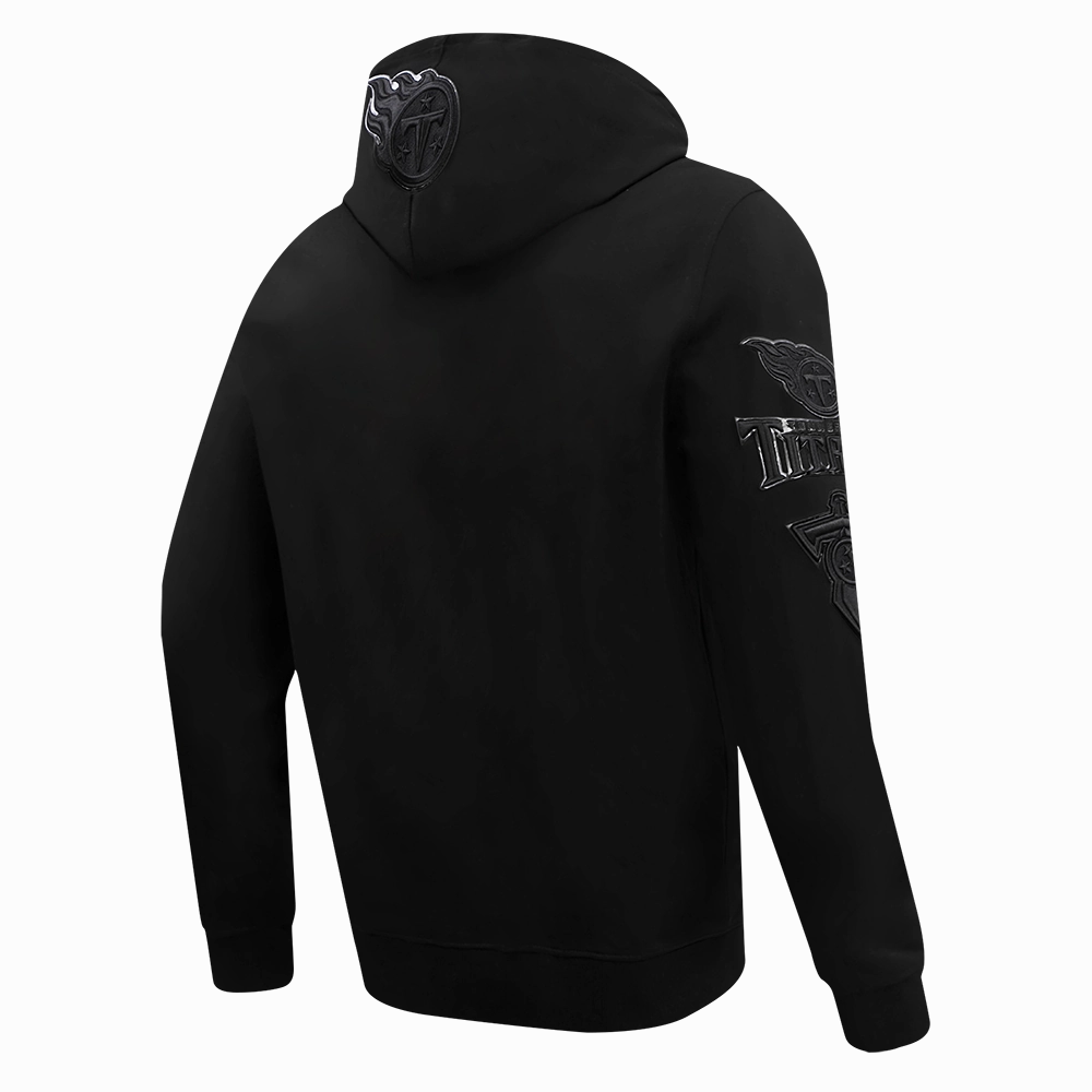 NFL TENNESSEE TITANS TRIPLE BLACK MEN'S DK PO HOODIE (TRIPLE BLACK MEN'S)