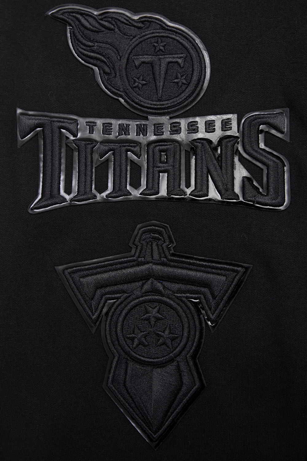 NFL TENNESSEE TITANS TRIPLE BLACK MEN'S DK PO HOODIE (TRIPLE BLACK MEN'S)