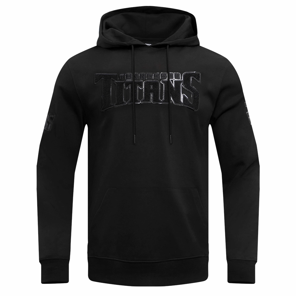 NFL TENNESSEE TITANS TRIPLE BLACK MEN'S DK PO HOODIE (TRIPLE BLACK MEN'S)