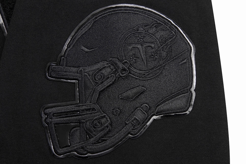 NFL TENNESSEE TITANS TRIPLE BLACK MEN'S DK PO HOODIE (TRIPLE BLACK MEN'S)