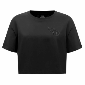 NFL TENNESSEE TITANS TRIPLE BLACK WOMEN'S SJ BOXY TEE (TRIPLE BLACK WOMEN'S)