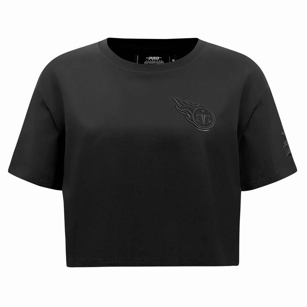 NFL TENNESSEE TITANS TRIPLE BLACK WOMEN'S SJ BOXY TEE (TRIPLE BLACK WOMEN'S)