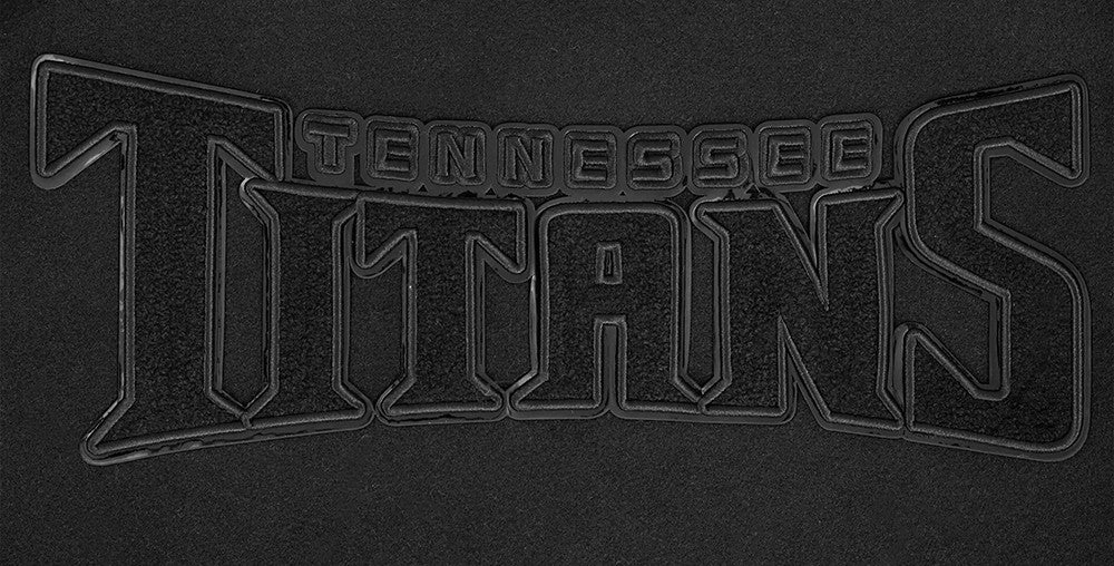 NFL TENNESSEE TITANS TRIPLE TRIPLE BLACK WOOL MEN'S VARSITY JACKET (TRIPLE BLACK)