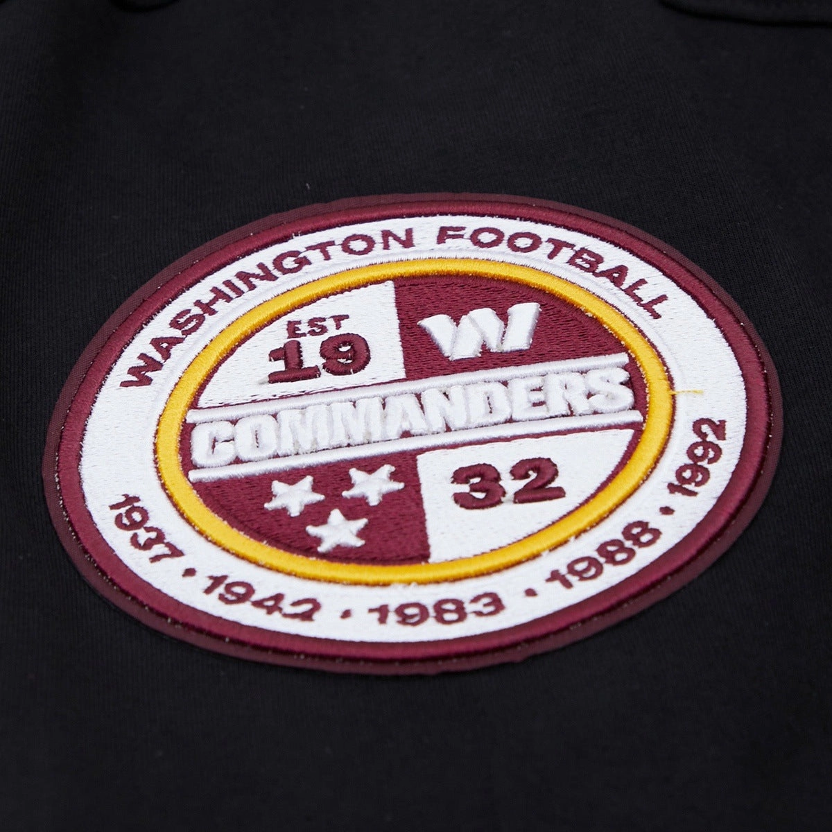 NFL WASHINGTON COMMANDERS CLASSIC CHENILLE MEN'S PO HOODIE (BLACK)