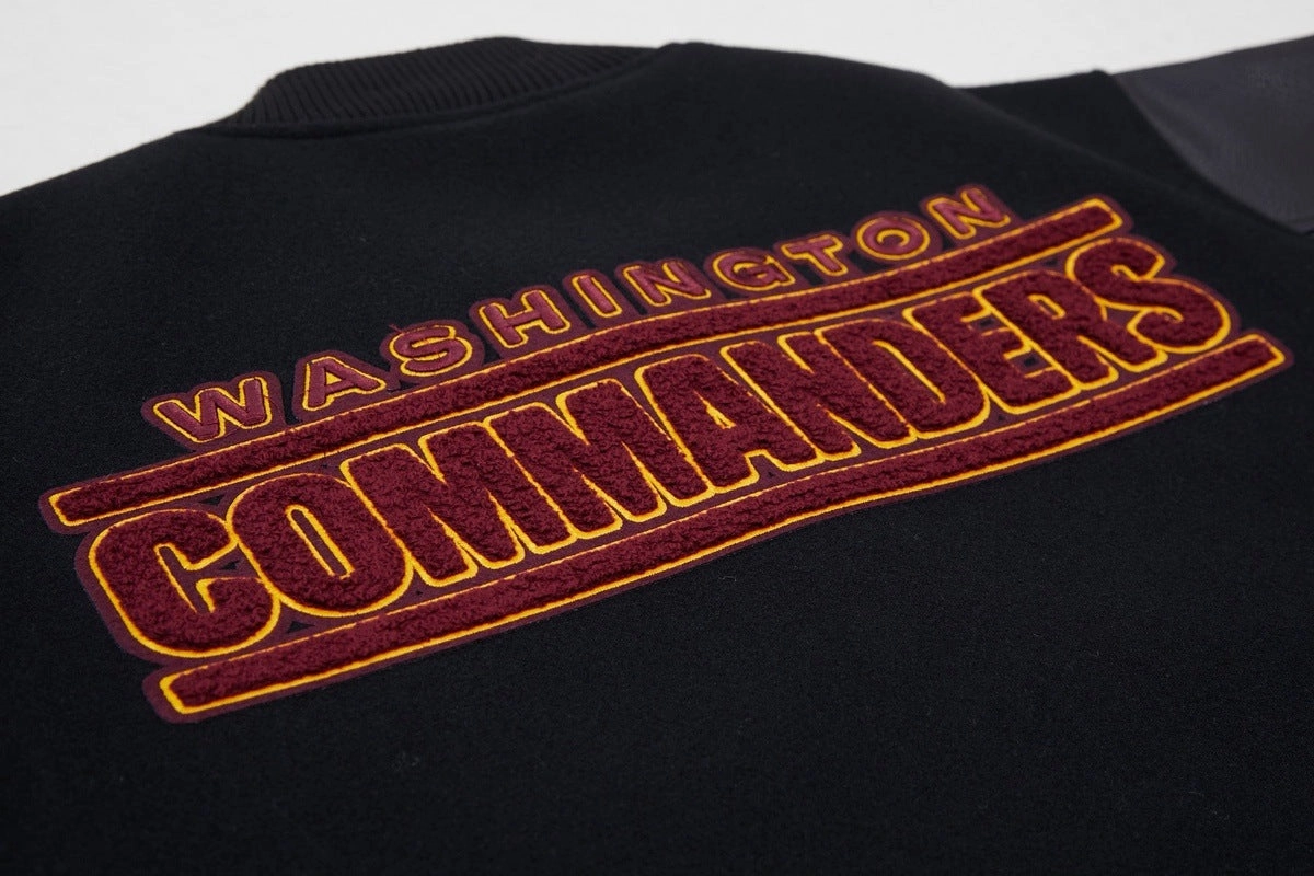 NFL WASHINGTON COMMANDERS CLASSIC WOOL MEN'S VARSITY JACKET (BLACK)