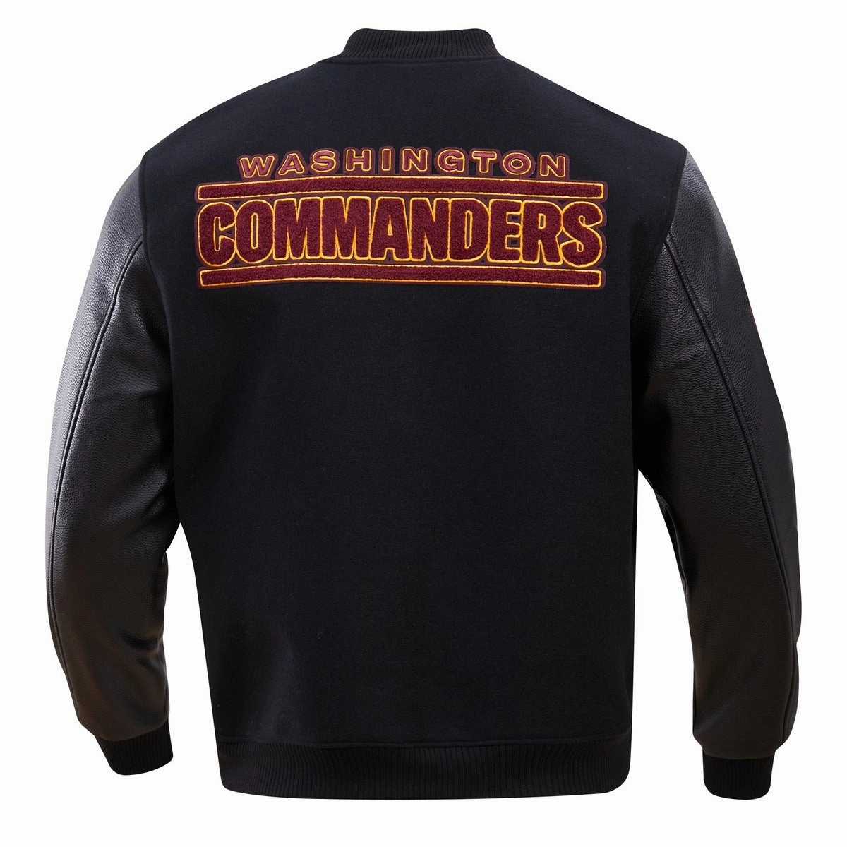 NFL WASHINGTON COMMANDERS CLASSIC WOOL MEN'S VARSITY JACKET (BLACK)
