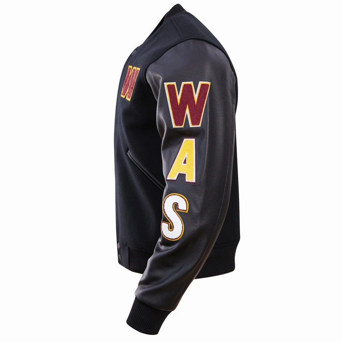 NFL WASHINGTON COMMANDERS CLASSIC WOOL MEN'S VARSITY JACKET (BLACK)