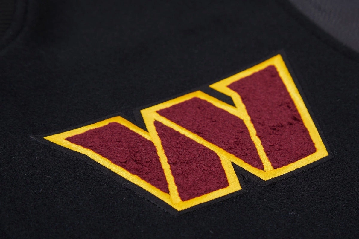 NFL WASHINGTON COMMANDERS CLASSIC WOOL MEN'S VARSITY JACKET (BLACK)