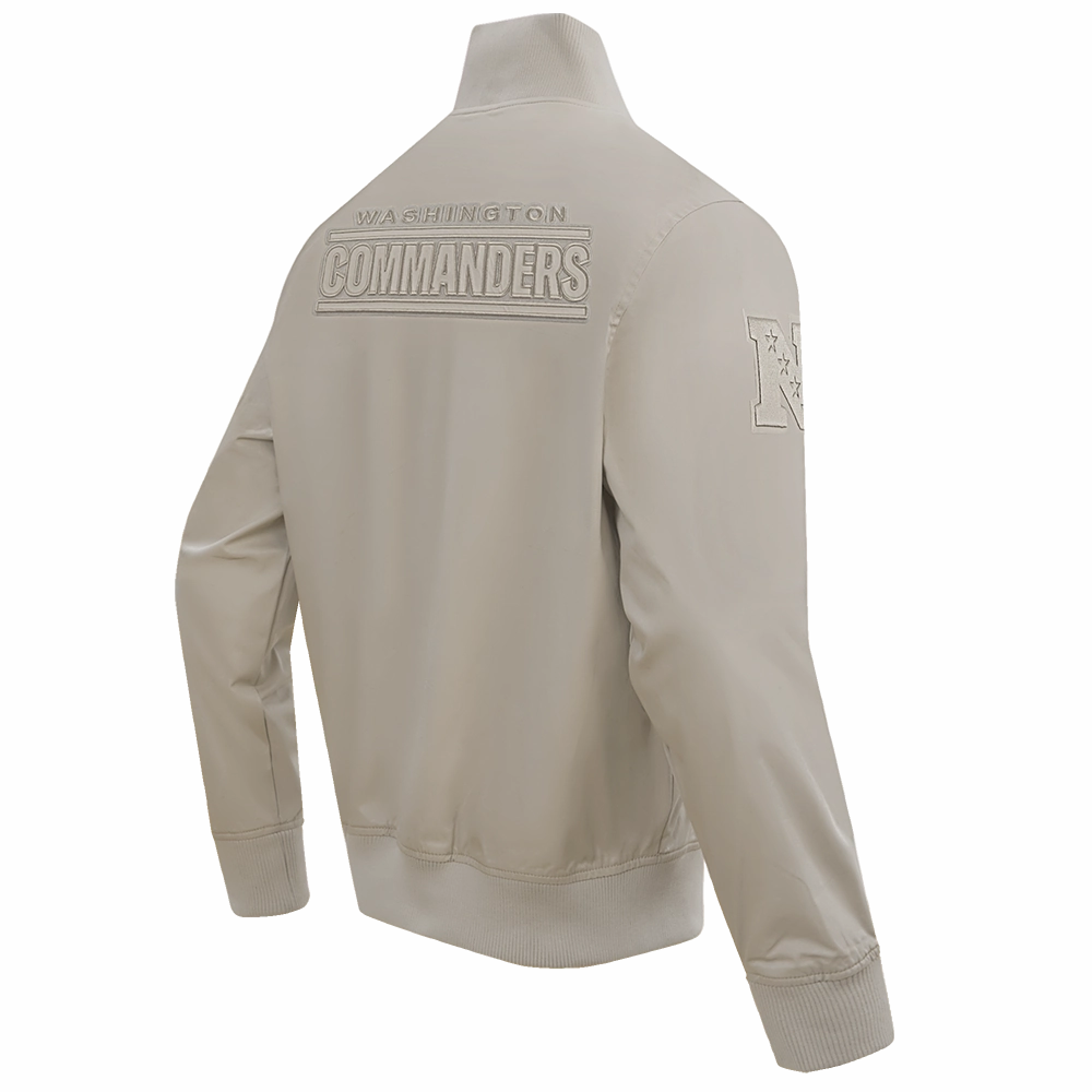 NFL WASHINGTON COMMANDERS NEUTRAL MEN'S TWILL JACKET (TAUPE)