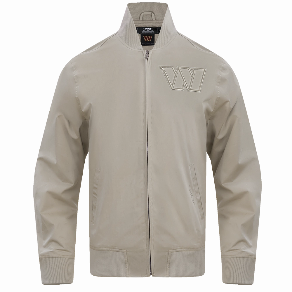 NFL WASHINGTON COMMANDERS NEUTRAL MEN'S TWILL JACKET (TAUPE)