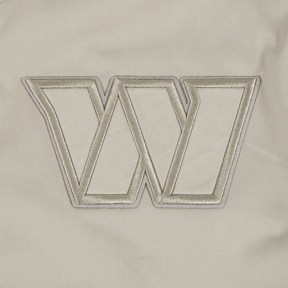 NFL WASHINGTON COMMANDERS NEUTRAL MEN'S TWILL JACKET (TAUPE)