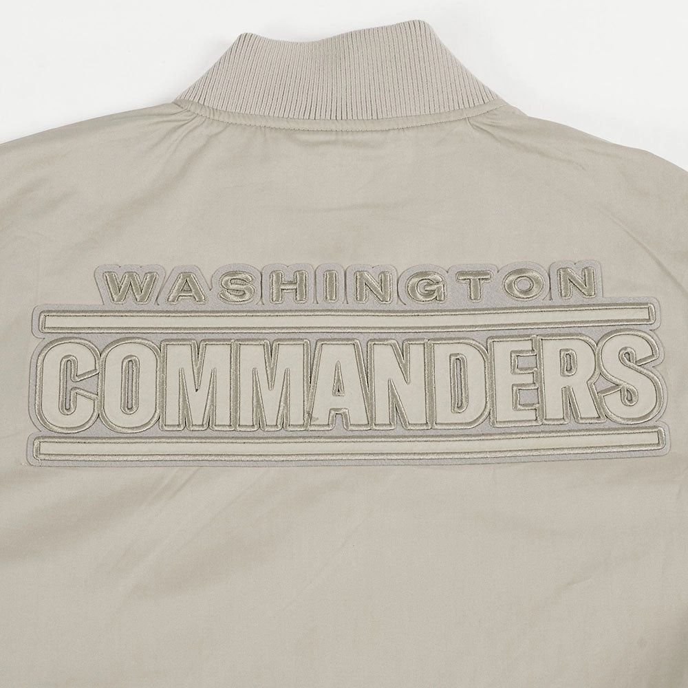 NFL WASHINGTON COMMANDERS NEUTRAL MEN'S TWILL JACKET (TAUPE)