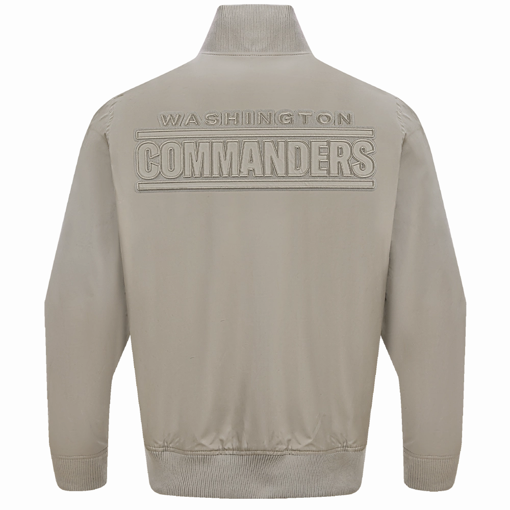 NFL WASHINGTON COMMANDERS NEUTRAL MEN'S TWILL JACKET (TAUPE)