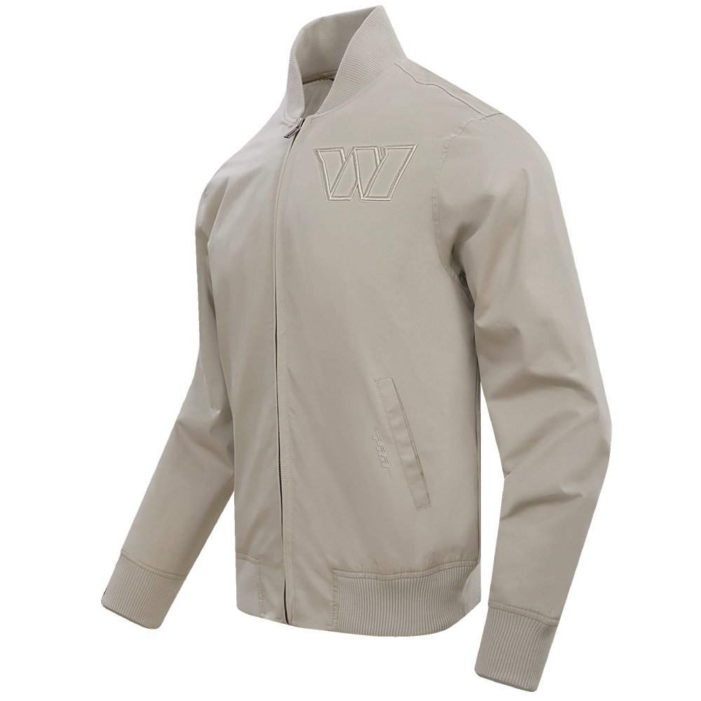 NFL WASHINGTON COMMANDERS NEUTRAL MEN'S TWILL JACKET (TAUPE)