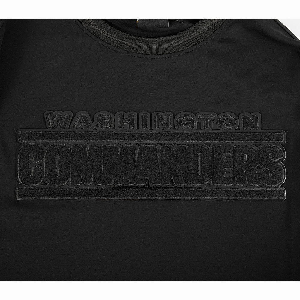 NFL WASHINGTON COMMANDERS TRIPLE BLACK MEN'S DOUBLE KNIT TEE SS (TRIPLE BLACK)