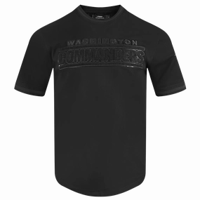 NFL WASHINGTON COMMANDERS TRIPLE BLACK MEN'S DOUBLE KNIT TEE SS (TRIPLE BLACK)