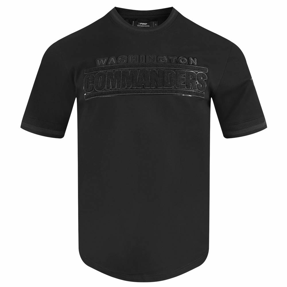 NFL WASHINGTON COMMANDERS TRIPLE BLACK MEN'S DOUBLE KNIT TEE SS (TRIPLE BLACK)
