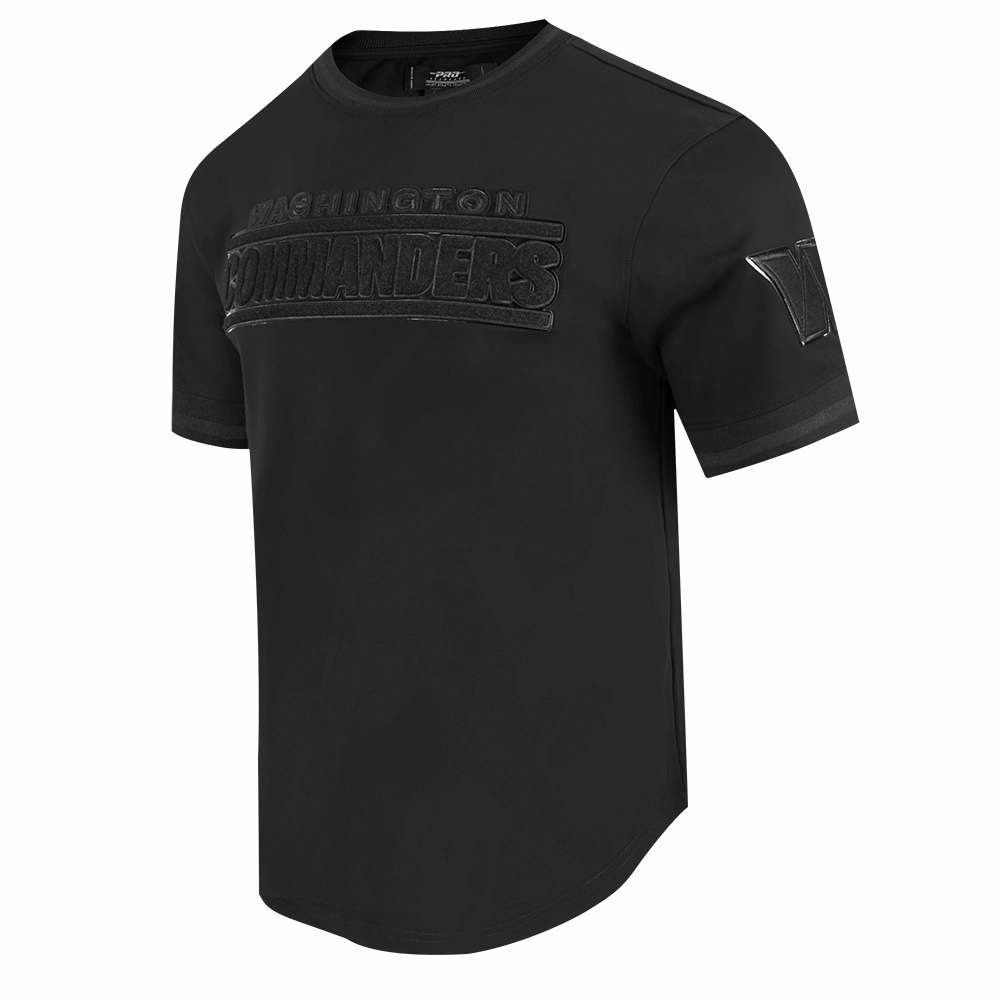 NFL WASHINGTON COMMANDERS TRIPLE BLACK MEN'S DOUBLE KNIT TEE SS (TRIPLE BLACK)