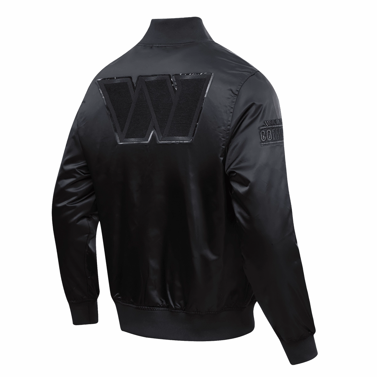 NFL WASHINGTON COMMANDERS TRIPLE BLACK MEN'S SATIN JACKET (TRIPLE BLACK)