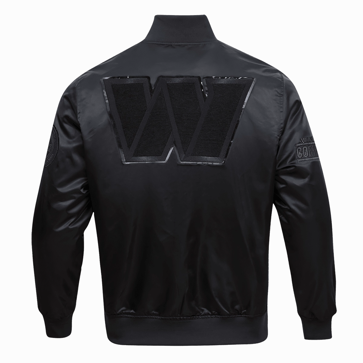 NFL WASHINGTON COMMANDERS TRIPLE BLACK MEN'S SATIN JACKET (TRIPLE BLACK)