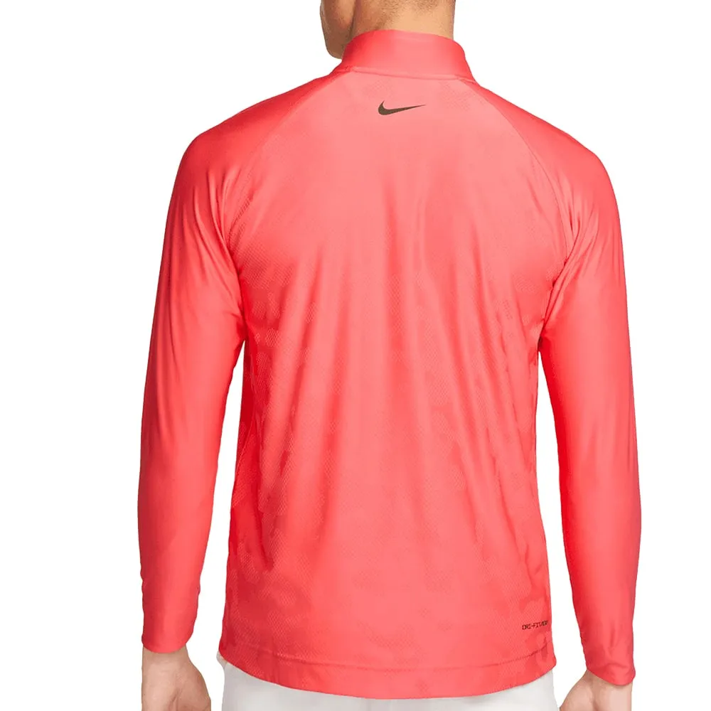 Nike Dri-Fit Adv Tour 1/2 Zip Pullover - Ember Glow/White Walk Tall Designed to Dominate