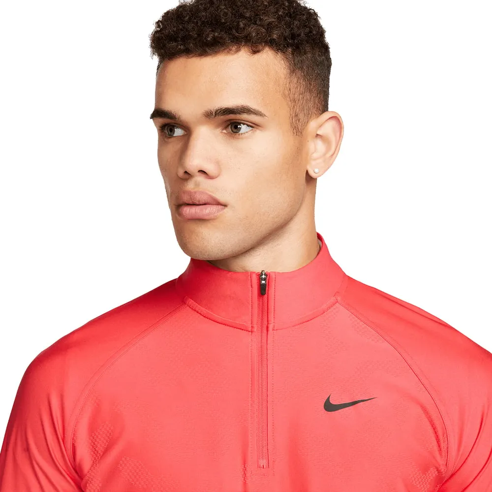 Steal Black Friday Deal Nike Dri-Fit Adv Tour 1/2 Zip Pullover - Ember Glow/White
