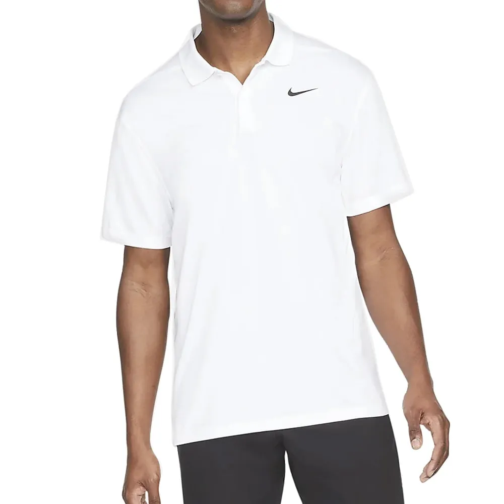 Nike Dri-Fit Victory Solid Polo Shirt - White/Black Fearlessly You Black Friday Sale