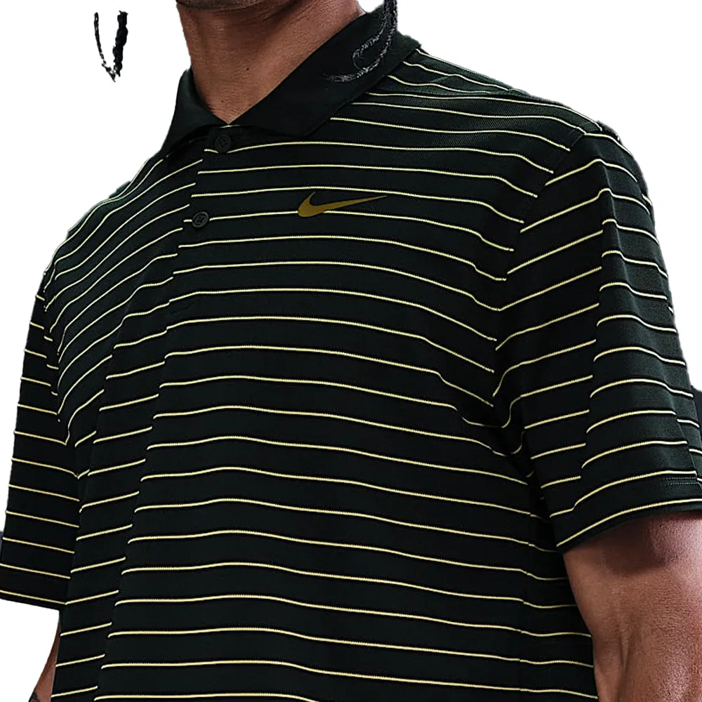 Nike Dri-Fit Victory Stripe Polo Shirt - Night Forrest/Olive Flak Walk with Purpose Father's Day Sale