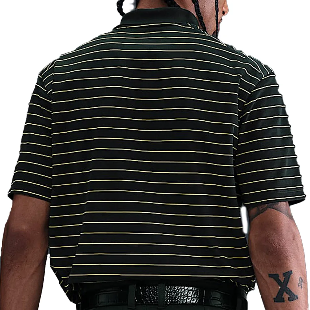 Own the Vibe Nike Dri-Fit Victory Stripe Polo Shirt - Night Forrest/Olive Flak