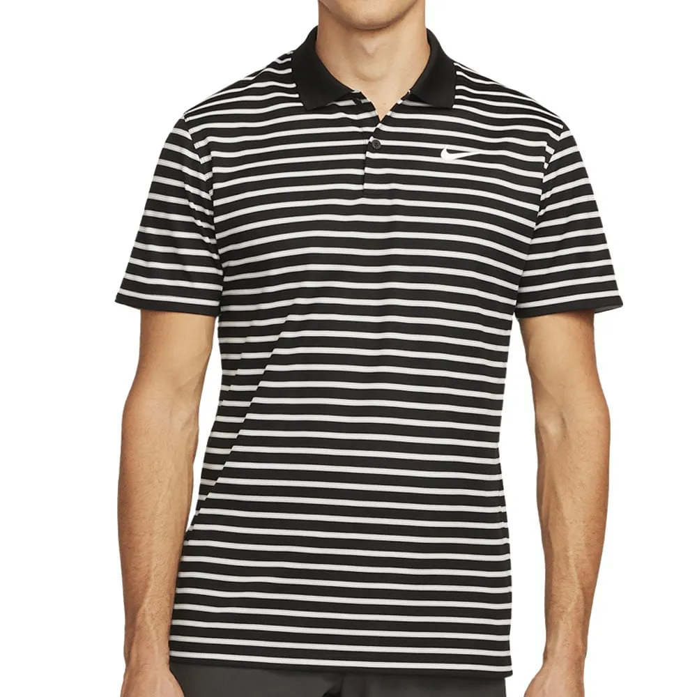 Empower Your Journey Nike Dri-Fit Victory Striped Polo Shirt - Black/White