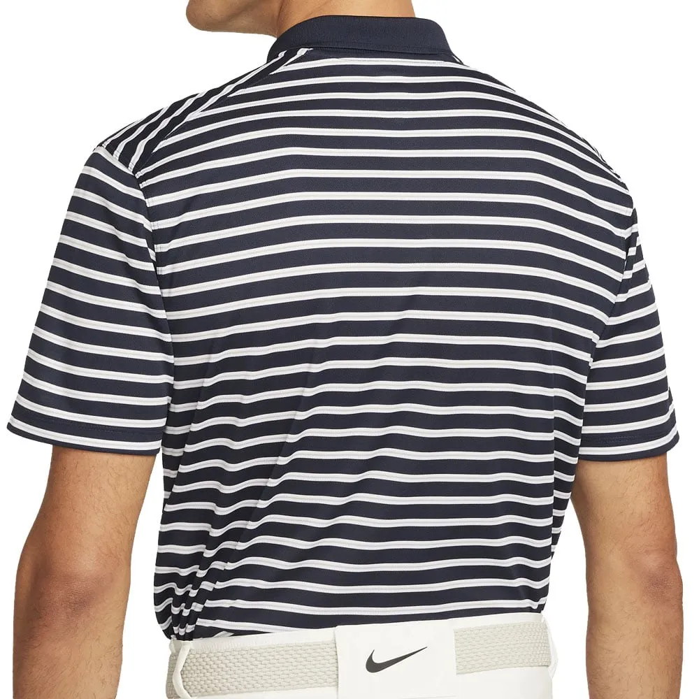 Nike Dri-Fit Victory Striped Polo Shirt - Obsidian/White Limited Time Offer