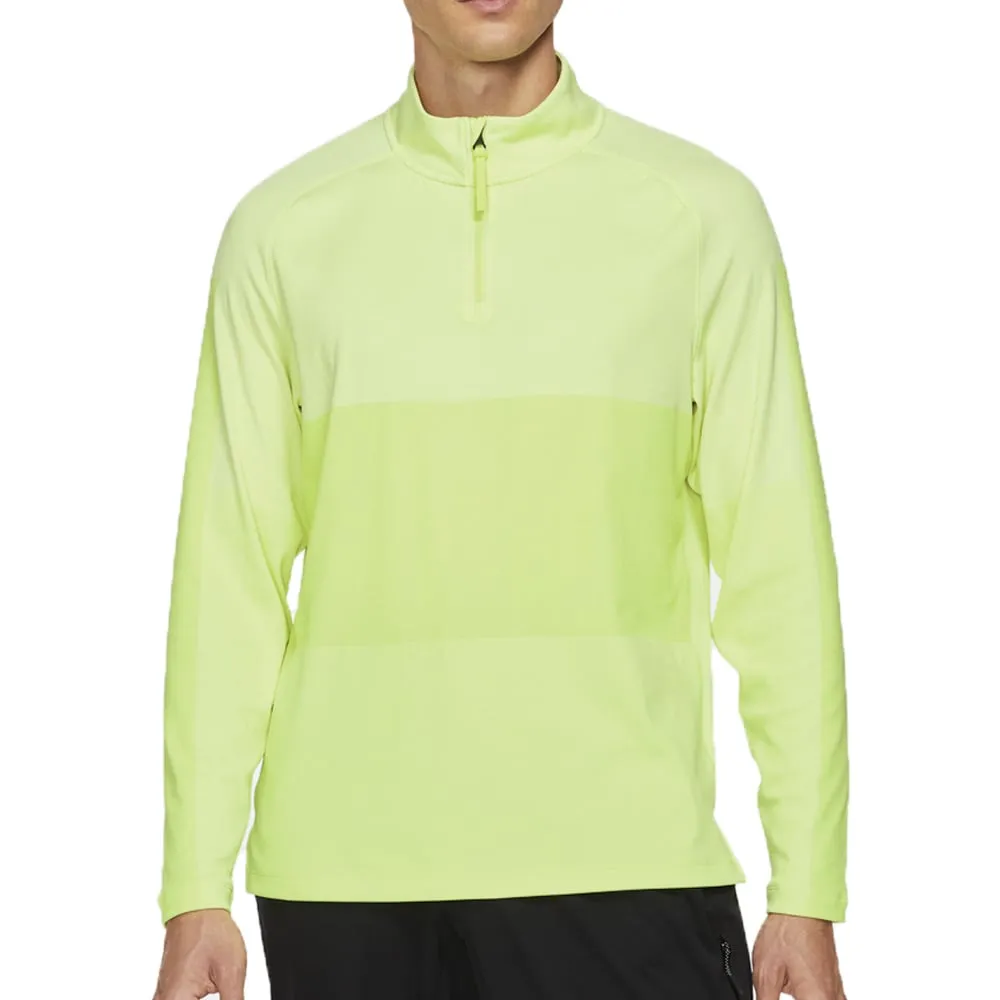Step Out Boldly Nike Dry Vapor 1/2 Zip Golf Sweater - Lemon Twist/White/Black