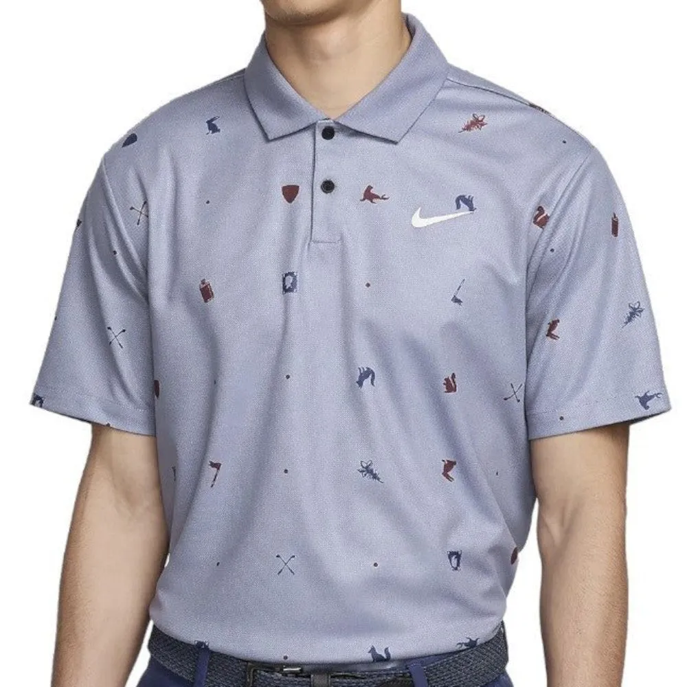 Winter Sale Nike Tour Dri-Fit Polo Shirt - Light Carbon/White
