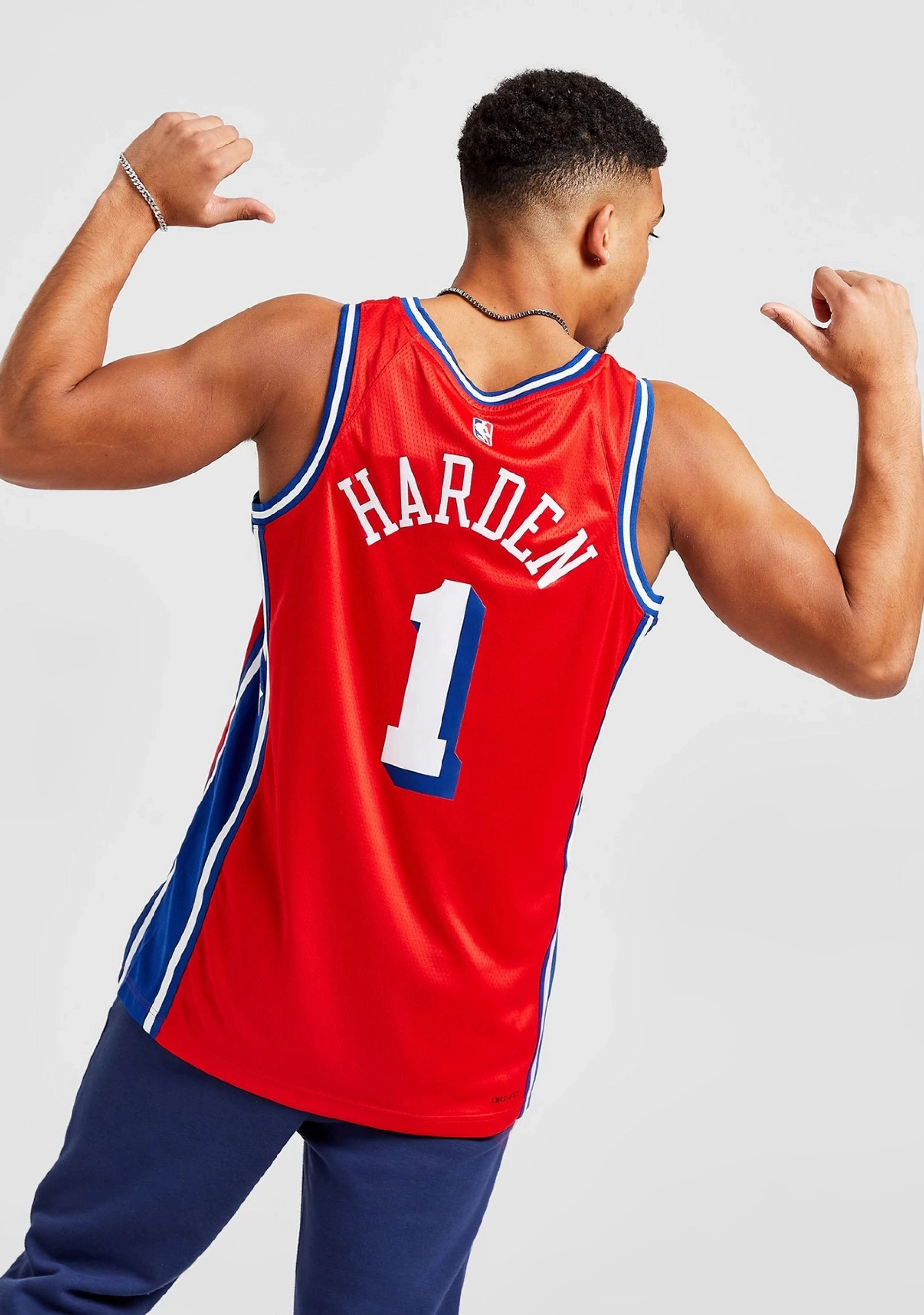 Nike Mens Jordan NBA  Philadelphia 76ers Harden #1 Swingman Jersey